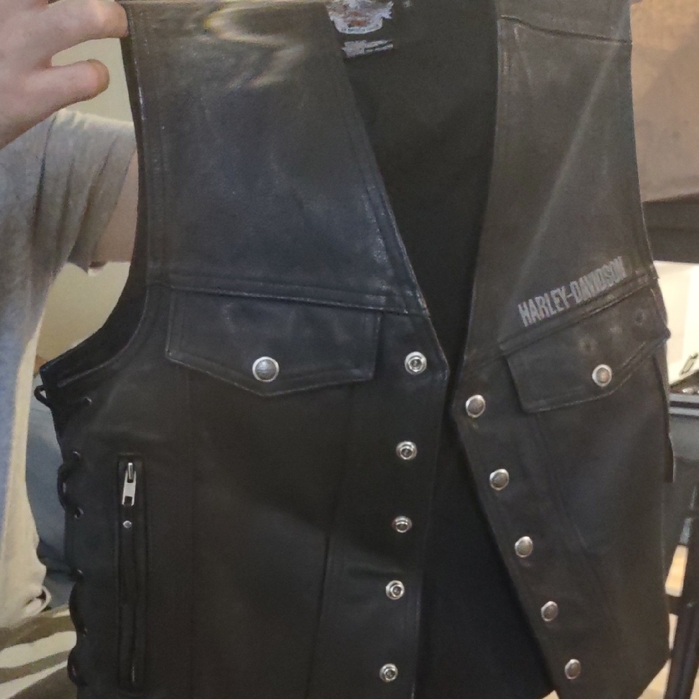 Harley-Davidson Black Leather Vest